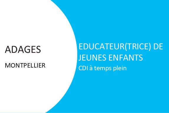 EDUCATEUR(TRICE) DE JEUNES ENFANTS