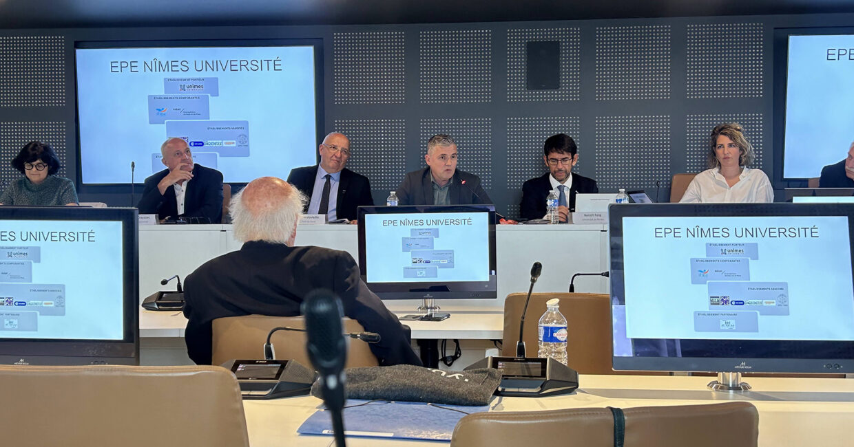 La conférence de presse de la présentation de l'EPE Nîmes universités